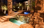 Swimming Pool Remodels with Natural Stone Water Features for Pools in Sarasota, Florida
