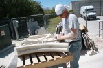 Pool Coping with Natural Stone Carvings Custom Designed and Hand Carved in Sarasota, Florida